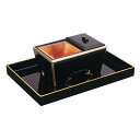 角香炉セット 黒塗り 巾30cm×奥行21cm 【送料無料】【お盆用品 仏具 お彼岸】