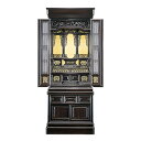 【仏壇】お買い得 黒檀仏壇 三葉43号15巾 高さ131cm×巾51cm【送料無料】【お盆用品 仏具 お彼岸 日本製 国産品 唐木仏壇 台付き 伝統型 お仏壇】
