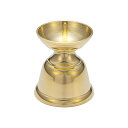 ローソク立(昭和ダルマ) 磨き 大々(総高さ5.3cm×底径4cm)【お盆用品 仏具 お彼岸 仏壇用 火立 燭台 ろうそく立て 真鍮製】