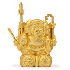 開運招福・三面大黒天 高さ4cm×巾3.5cm 【送料無料】【仏具 gold GOLD ゴールド 仏像 置物 七福神 金メッキ 金色 縁起物 贈り物 新築祝い 開店祝い】