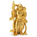 開運招福七福神 毘沙門天 高さ8.7cm×巾5cm 【送料無料】【仏具 gold GOLD ゴールド 仏像 置物 七福神 合金製金メッキ 金色 縁起物 贈り物 新築祝い 開店祝い】