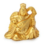 開運招福七福神・弁財天 高さ6.2cm×巾6.5cm 【送料無料】【仏具 gold GOLD ゴールド 仏像 置物 七福神 合金製金メッキ 金色 縁起物 贈り物 新築祝い 開店祝い】