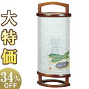 【盆提灯・盆ちょうちん】お盆提灯 回転行灯有楽(うらく)夏景色 1504(一個) 高さ57cm×巾25cm【送料無料】【お盆用品 仏具 モダン提灯 ミニ コンパ...