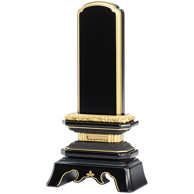 【位牌 戒名文字入れ込み】 葵角切位牌 5寸 高さ23.4cm×巾11.9cm【送料無料】【仏具 本位牌 塗り位牌 会津位牌 国産位牌 戒名 戒名入れ 文字 文字入れ 文字書き 文字彫り 名入れ お位牌 仏壇 日本製】