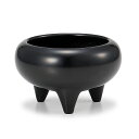 【寺院用仏具】寛通型 香炉 (鉄鉢香炉) 黒色 3寸(5寸付) 胴径9.4cm×口内径6.9cm【送料無料】【お盆用品 仏具 お彼岸 前香炉 焼香 線香 寺院仏...