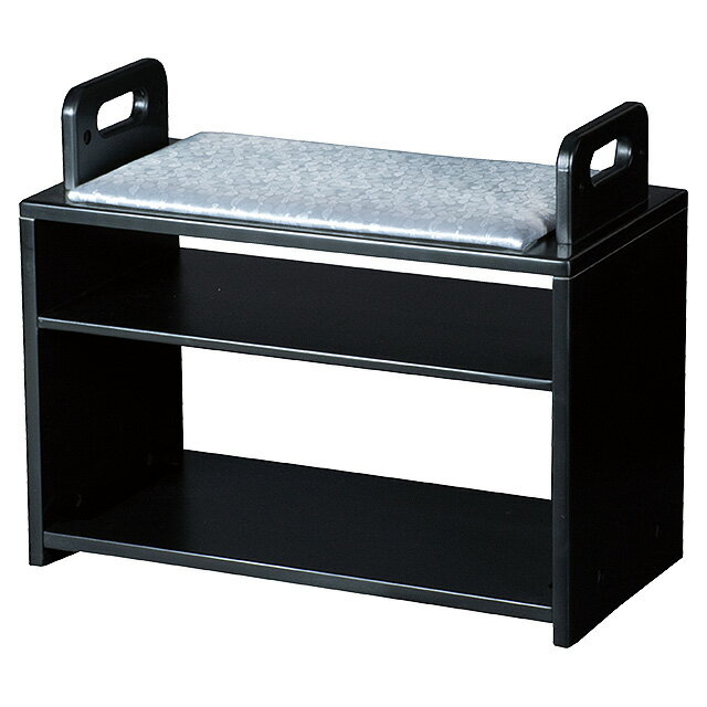 【寺院用仏具】収納付玄関椅子 シルバー 巾58.5cm×奥行30cm【送料無料】【お盆用品 仏具 お彼岸 寺院用..