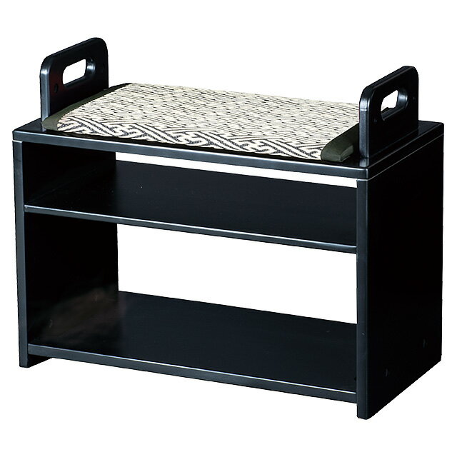 【寺院用仏具】収納付玄関椅子 イグサ ベージュ 巾58.5cm×奥行30cm【送料無料】【お盆用品 仏具 お彼岸..