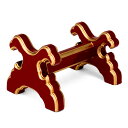 【寺院用仏具】リン棒置台 朱塗り 小 巾14.5cm×奥行9cm×高さ7.5cm【送料無料】【りん棒置台 寺院仏具 お彼岸】
