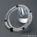 【特選腕輪念珠】 数珠 ブレスレット 108珠 本水晶 みかん玉 黒オニキス仕立【送料無料】【正式 本式 数珠ブレスレット メンズ 男性用 紳士用 レディース ...