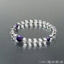 【特選腕輪念珠】 数珠 ブレスレット 本水晶 チャロアイト仕立 7mm玉 【送料無料】【天然石 数珠ブレスレット メンズ 男性用 紳士用 レディース 女性用 婦...