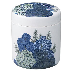 骨壷(骨壺) 染付手描 北山杉 6寸 高さ約21cm×胴径約18cm 【送料無料】【仏具 骨つぼ 分骨つぼ 分骨壷 分骨壺 手元供養 お墓 納骨 遺骨 お骨入れ 埋葬 墓じまい】