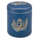 骨壷(骨壺) 瑠璃牡丹鳳凰 6寸 高さ約21cm×胴径約18cm 【送料無料】【仏具 骨つぼ 分骨つぼ 分骨壷 分骨壺 手元供養 お墓 納骨 遺骨 お骨入れ 埋...