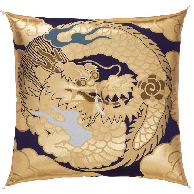 Rakuten - 御前座布団 一釜竜 横74cm×縦74cm【送料無料】【お盆用品 仏具 お彼岸 仏壇用座布団 仏前座布団 法事座布団 法要座布団 仏壇 仏事 お盆 お寺用 金襴 座布団】