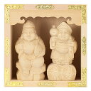 二福神 恵比寿大黒天セット 3寸 五合マス付き 高さ14cm×巾14cm 【送料無料】【神具 お宮 神棚用 仏像 置物 縁起物 贈り物 開運招福 商売繁盛 升 ...