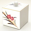 分骨つぼ(四角) 蘭 高さ8.5cm×巾7cm 手元供養【送料無料】【お盆用品 仏具 お彼岸 骨壷 骨つぼ 分骨 ミニ 小さい パーソナル供養】
