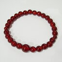 《エネルギーを促進》【ミニ袋付】【 Round Brace 還暦お祝い 数珠エンジ色 女性用腕輪 メノウ ブレスレット めのう天然石 ギフト】 Round B...
