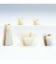 《大理石の様な仏具》<br>【コルノS 乳白色 白 仏具モダン 仏具ホワイト モダン 手作り仏具 白い仏具 乳白色 白 仏具モダン 五具足 仏具5点セット 現代仏具 花立10cm ミニ】コルノ(S)