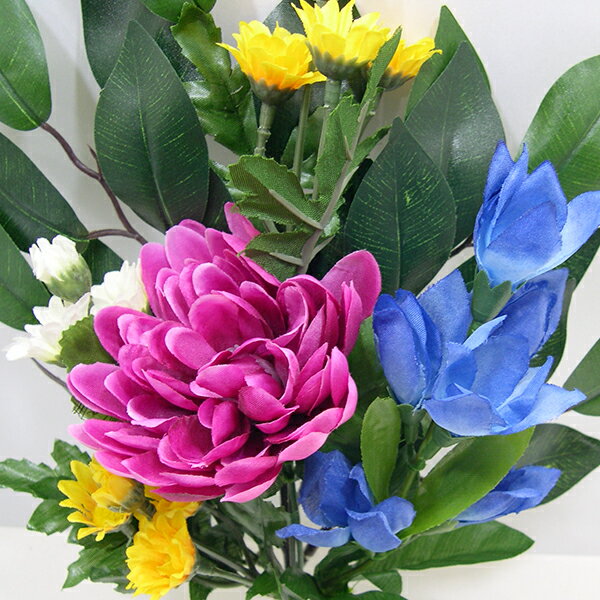 《和風調造花》【仏壇用造花】【造花大】【造花　菊】【仏花ミニ】【造花　墓用】仏壇用　墓用　造花E（全長30cm）
