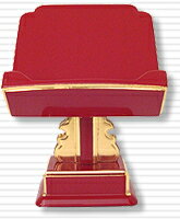 《綺麗な朱色》【過去帳台　見台　朱色　押さえ付　3合　過去帳　仏具見台　仏壇　】押え付 見台(朱) 3号