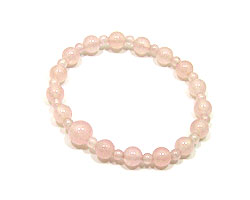 《オリジナル数珠》【数珠袋ミニ付】【メール便送料無料】【数珠　女性用　腕輪　ピンク色】【オリジナ..