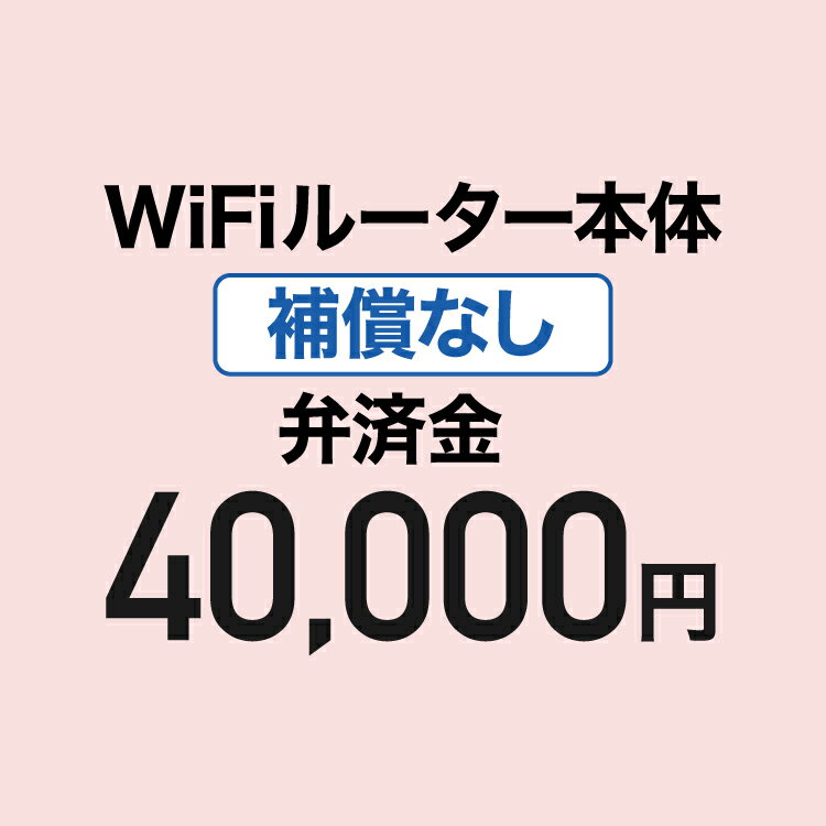 WiFiルーター本体 補償なし