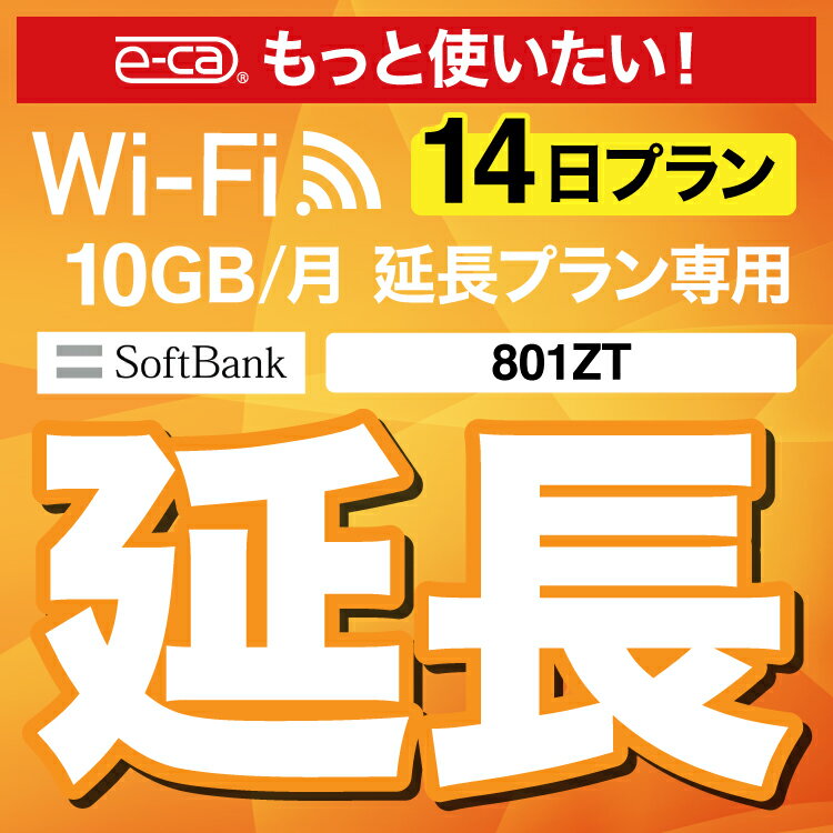 【延長専用】 801ZT 10GB モデル wifi レンタ