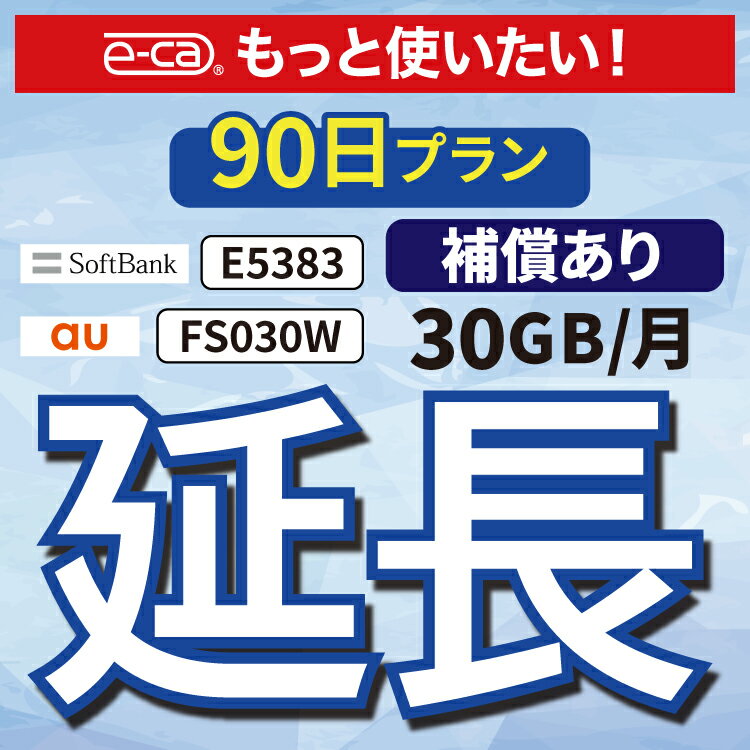 安心保障付きプレミアムプラン専用 【延長専用】 E5383 FS030W 30GB モデル wifi レンタル 延長 専用 90日 ポケットw…