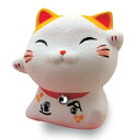 風水招猫(金運)・黄 送料無料 インテリア 雑貨 癒しグッズ プレゼント ギフト お守り 猫 陶器 置物 父の日 お中元 プチギフト お茶 2025 雑貨 イン...