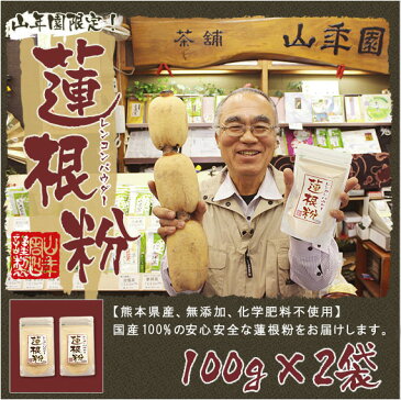 【国産100%】【無添加】れんこんパウダー 蓮根粉 100g×2袋セット 送料無料 熊本県産 れんこん 粉末 れんこん粉 レンコン粉 レンコンパウダー 蓮根 国産 パウダー 2018 お歳暮 お年賀 プチギフト お茶 ギフト 節蓮根 節レンコン