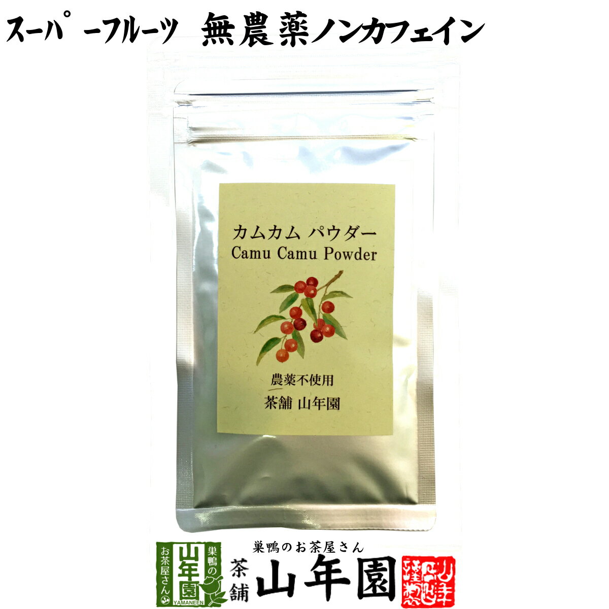 【無農薬】カムカムパウダー 50g ペルー産 粉末 ノンカフェイン 送料無料 ビタミンC ヨーグルト スムージー 苗 サプリ 健康茶 妊婦 ダイエット セット ギフト プレゼント バレンタイン プチギフト お茶 2021 内祝い お返し