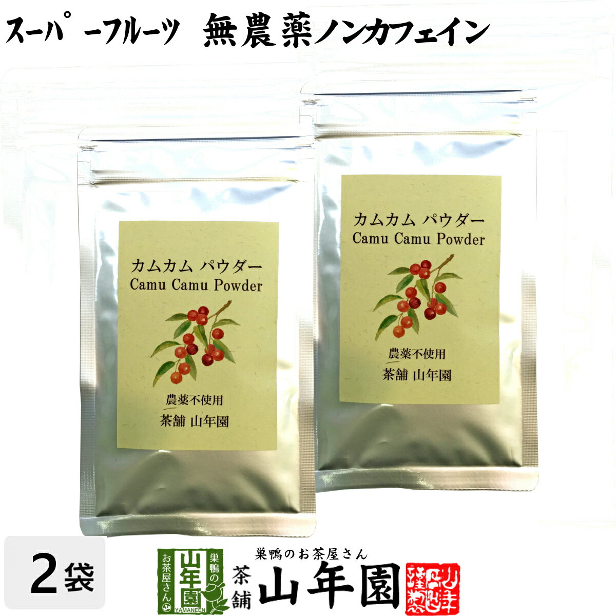 【無農薬】カムカムパウダー 50g×2袋セット ペルー産 粉末 ノンカフェイン 送料無料 ビタミンC ヨーグルト スムージー 苗 サプリ 健康茶 妊婦 ダイエット セット ギフト プレゼント 父の日 お中元 プチギフト お茶 2024 内祝い お返し