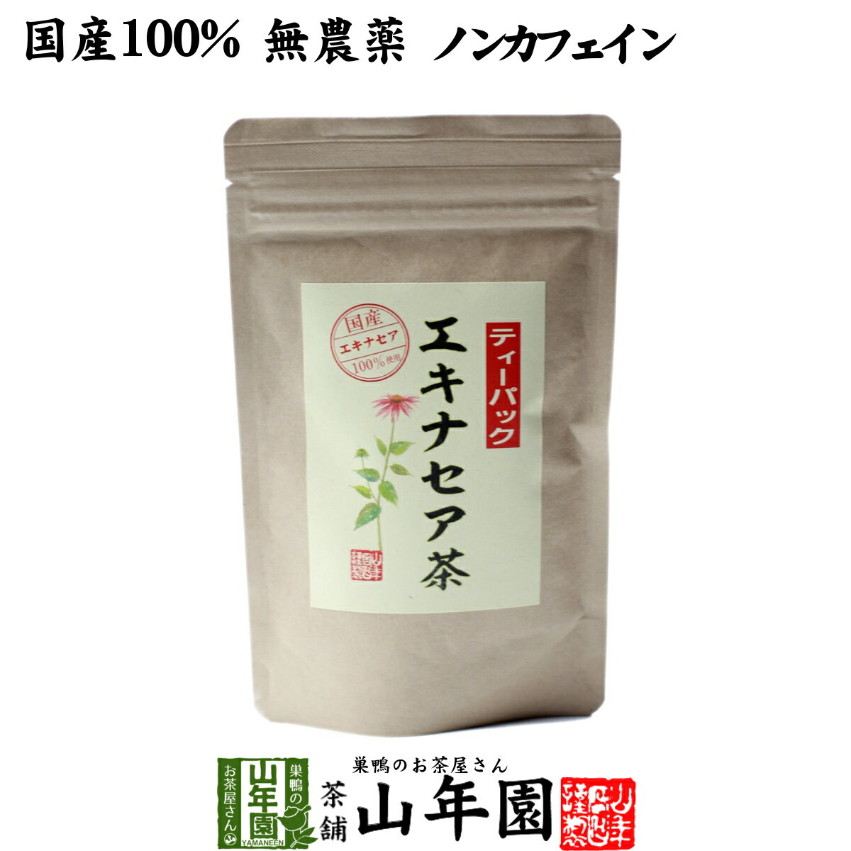 【国産 100%】エキナセア茶 2g×10パック ノンカフェイン 鳥取県または熊本県産 無農薬 送料無料 ハーブティー エキナセア お茶 エキナセアティー 健康茶 妊婦 ダイエット サプリ 苗 セット ギフト プレゼント 母の日 父の日 プチギフト 2024 内祝い お返し