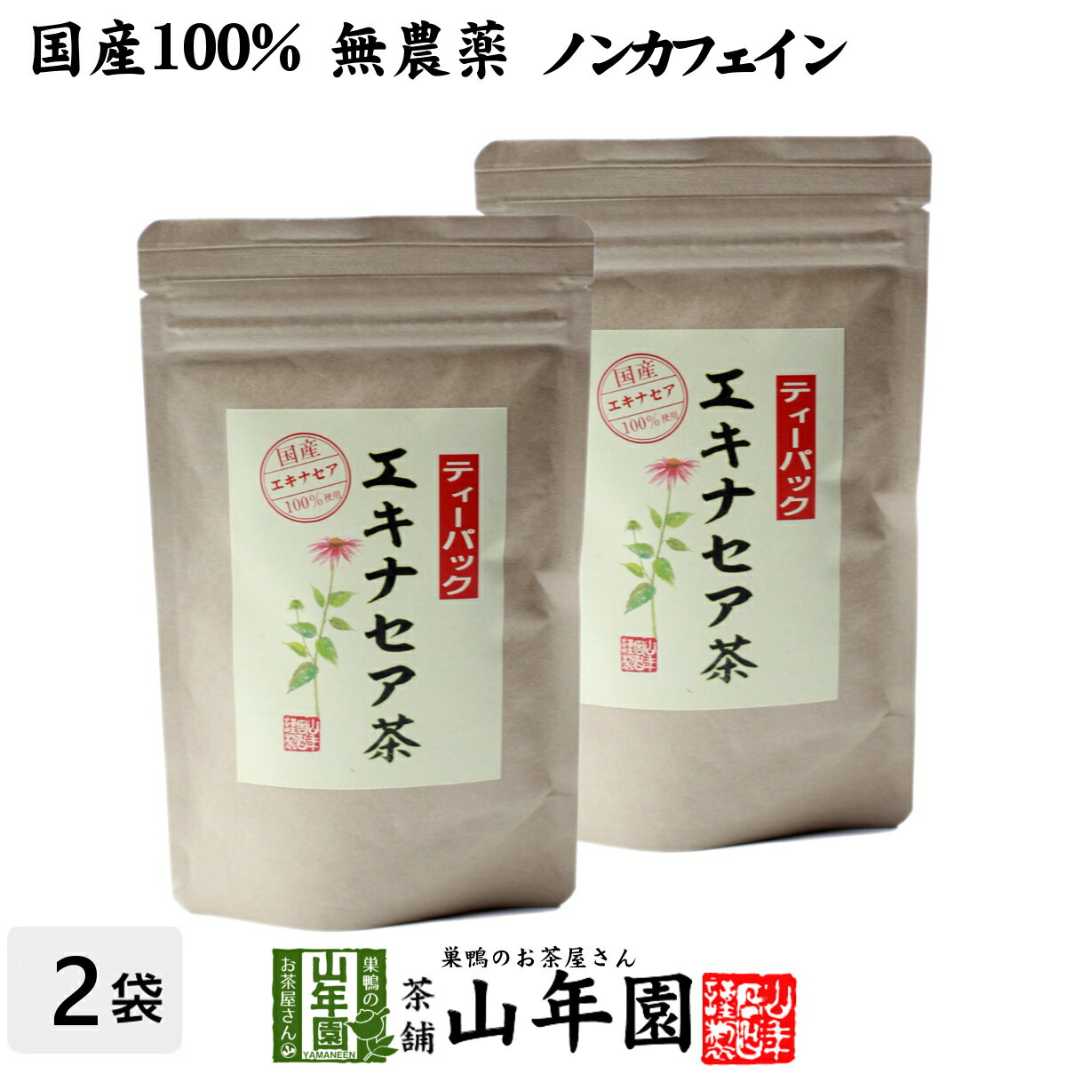 【国産 100%】エキナセア茶 2g×10パック×2袋セット ノンカフェイン 鳥取県または熊本県産 無農薬 送料無料 ハーブティー エキナセア お茶 エキナセアティー 健康茶 妊婦 ダイエット サプリ 苗 ギフト プレゼント 母の日 父の日 プチギフト 2024 内祝い お返し