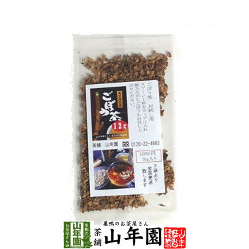 ごぼう茶 国産 送料無料 12g サンプル ノンカフェイン ゴボウ茶 牛蒡茶 お茶 焙煎ごぼう茶 食物繊維 ごぼうの皮茶 父…