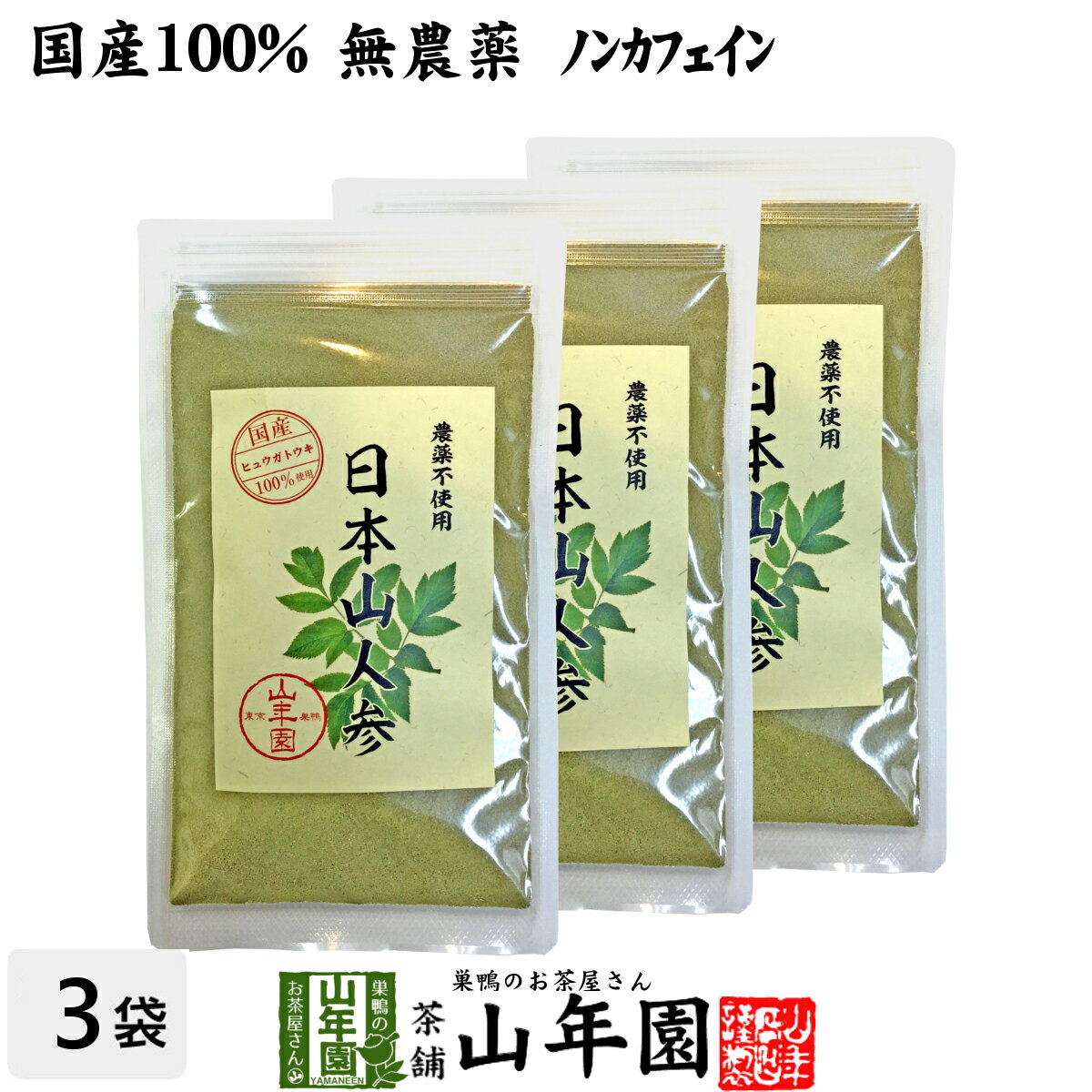 日本山人参 粉末 ヒュウガトウキ 50g×3袋セット パウダー 九州産ノンカフェイン 送料無料 日本山人参茶 ヒュウガトウキ茶 日本山にんじん茶 日本山ニンジン茶 サプリ セット ギフト プレゼント 母の日 父の日 プチギフト お茶 2024