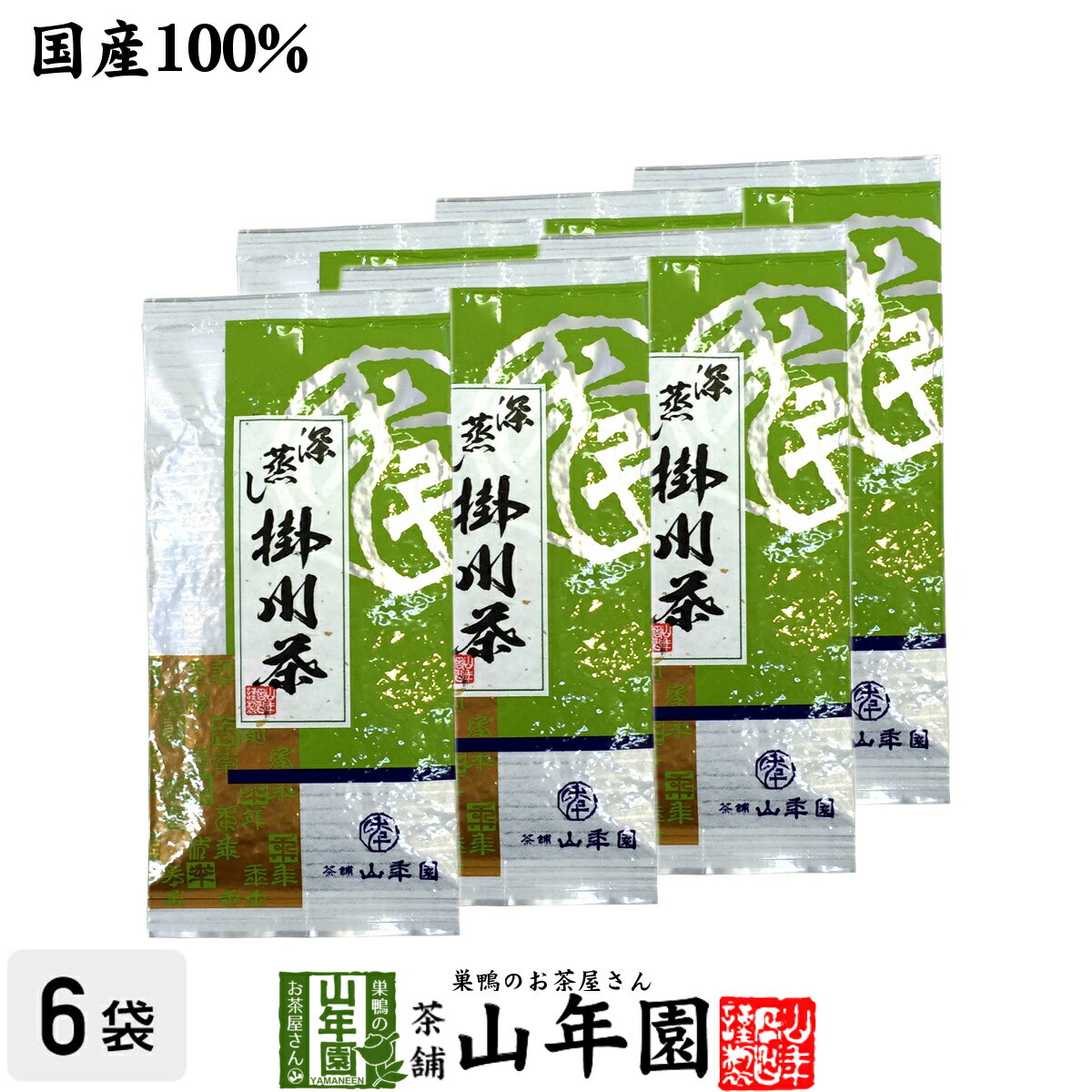 【掛川茶】掛川深蒸し茶100g×6袋セット 送料無料 深蒸し茶 煎茶 国産 茶葉 静岡茶 お茶 緑茶 ギフト バレンタイン プチギフト お茶 2021 内祝い プレゼント 還暦祝い 男性 女性 父 母 贈り物 香典返し お土産 おみやげ お祝い 誕生日 祖母 おじいちゃん 早割