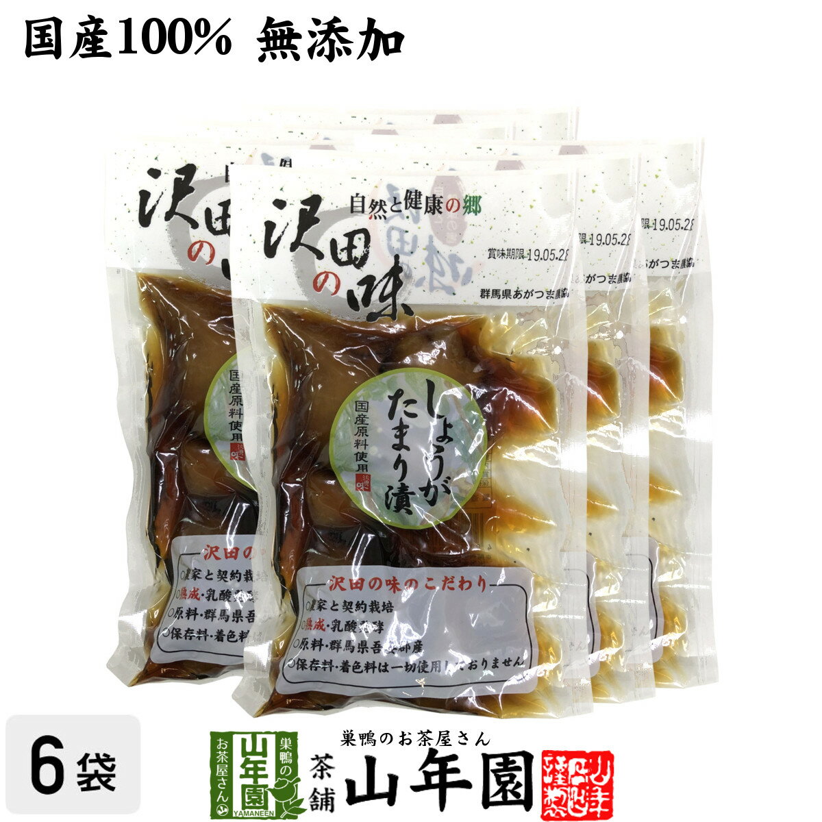 【国産原料使用】沢田の味 しょうが たまり漬 100g 6袋セット送料無料 自然と健康の郷 群馬県吾妻郡産 健康 ダイエット ギフト プレゼント 父の日 お中元 プチギフト お茶 内祝い チャイ 2024