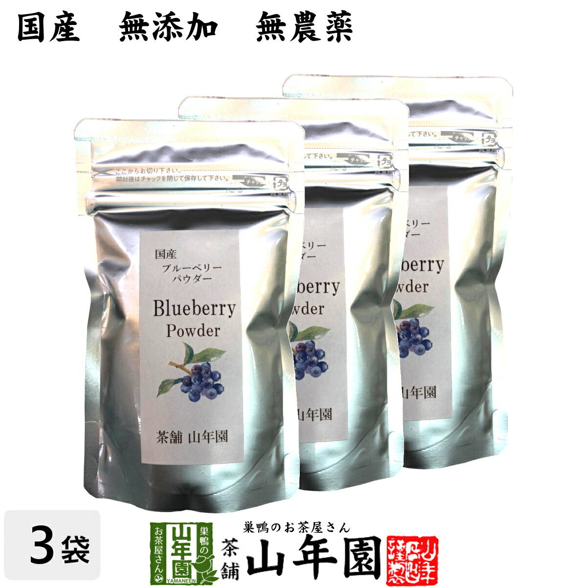 【国産】 ブルーベリー粉末 50g×3袋セット 無農薬で栽培されたブルーベリーを粉末に 無添加 果実本来の甘みをアイス ヨーグルトに 健康 送料無料 国産 緑茶 ダイエット ギフト プレゼント 母の日 父の日 プチギフト お茶 内祝い 2024