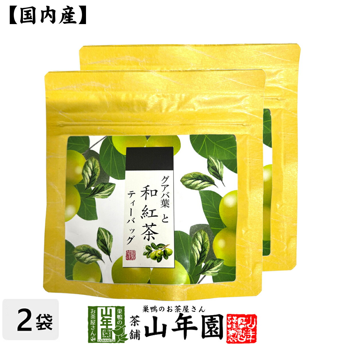 【国産紅茶】グアバ葉と和紅茶 2g×5パック×2袋セット 送料無料 静岡県産紅茶 グアバの葉 国産紅茶 日本茶 グァバ テ…