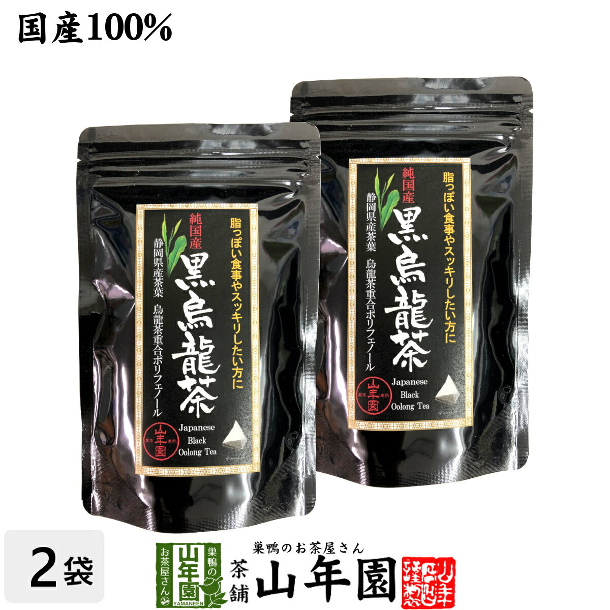 【国産】黒烏龍茶 48g（4g×12）×2袋セット純国産 静岡県産茶葉を使用 烏龍茶重合ポリフェノール 健康 送料無料 国産 緑茶 父の日 お中元 ギフト プレゼント プチギフト お茶 内祝い 2024 還暦祝い 父 母 贈り物 香典返し 挨拶 お土産 お祝い 誕生日