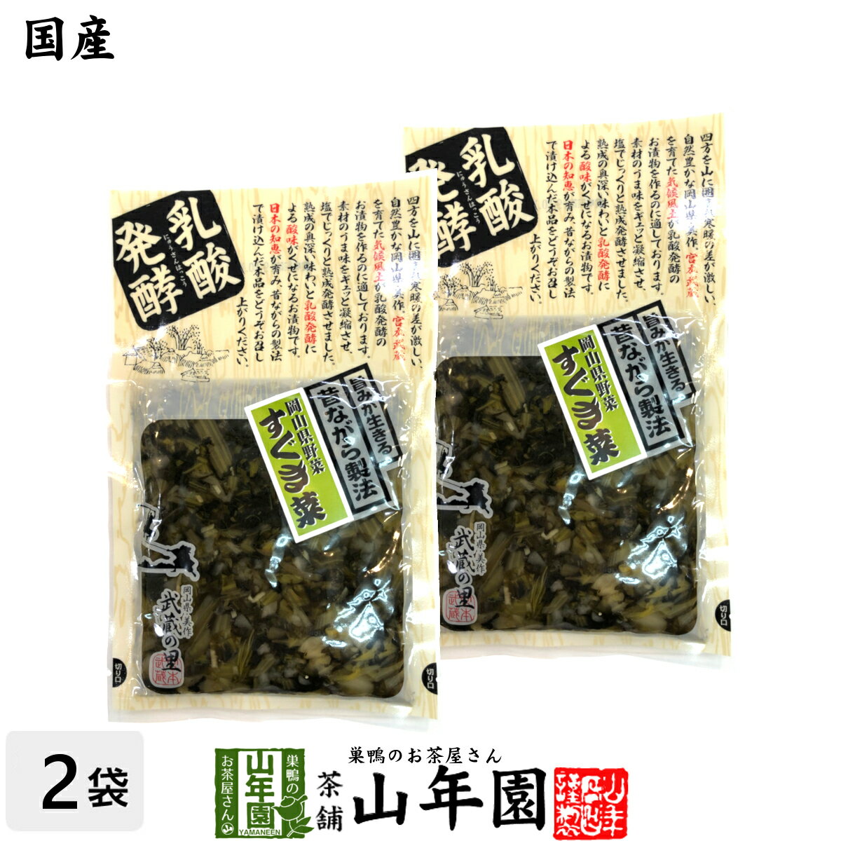 【岡山県野菜】すぐき菜 塩漬 120g×2袋旨みが生きる昔ながら製法 岡山県美作 武蔵の里 乳酸発酵 健康 送料無料 ダイエット ギフト プレゼント お歳暮 御歳暮 プチギフト お茶 内祝い 2020 早割