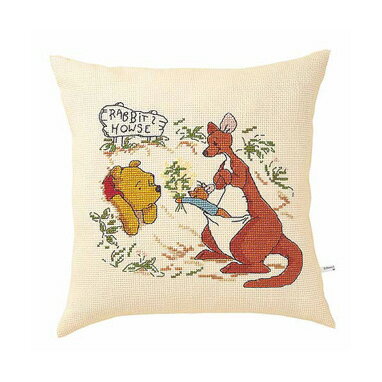 【Olympus】 クロスステッチ 刺繍キット 5922 （ベージュ）　　プー＆カンガルーのサムネイル