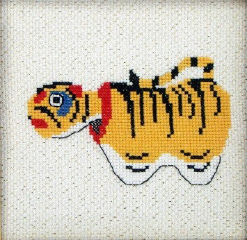 【Brodees】クロスステッチ刺繍キット K203 干支シリーズ　寅（とら）初級者向き