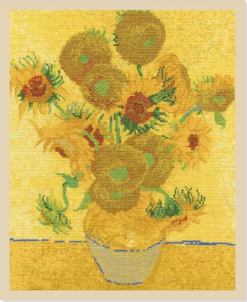 【DMC】 クロスステッチ 刺繍キット BL1063/71 Sunflowers by Vincent van Gogh ヴィンセント ヴァン ゴッホ 「ひまわり」1888年 【あす楽】【送料無料】【HLS_DU】