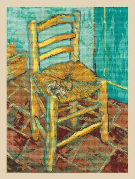  クロスステッチ 刺繍キット BL1066/71 Van Gogh’s Chair by Vincent van Gogh ヴィンセント・ヴァン・ゴッホ　「ゴッホの椅子」　1888年 