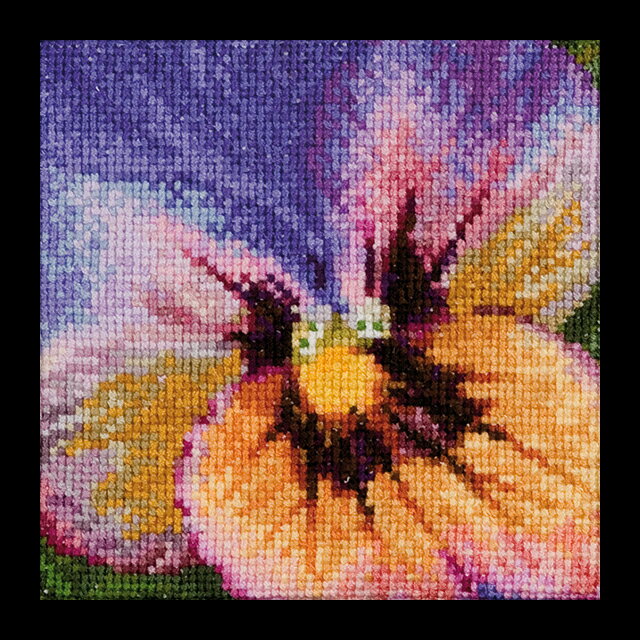 【テア・グーベルヌール】 クロスステッチキット 454-A7 Pansy　※お取り寄せ（約1～2ヶ月）