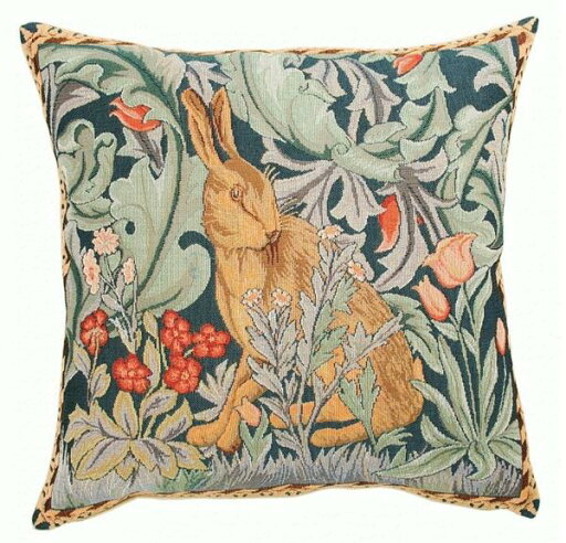 【ART de LYS】 William Morris 8770G Rabbit (左向き) クッションカバー (36cm角) 【送料無料】【あす楽】【HLS_DU】 【ART de LYS】 William Morris 8770G Rabbit (左向き) クッションカバー (36cm角) 【送料無料】【あす楽】【HLS_DU】