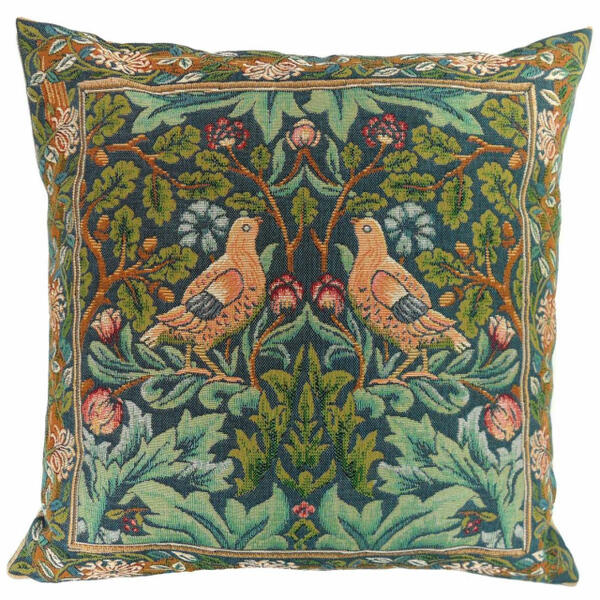 ★新発売★【ART de LYS】クッションカバー 8868L William Morris Brother Bird ウィリアムモリス・ブラザーバード 50cm角 フランス製【送料無料】【あす楽】