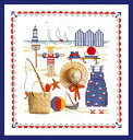 ★数量限定セール★ 麦わら帽子とかごバッグが可愛い♪【ル ボヌール デ ダム】 刺繍キット 2610 Sea accessories 【あす楽】【HLS_DU】