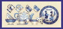 楽天手芸＆インテリア雑貨　e_chercher★数量限定セール★【ル ボヌール デ ダム】 刺繍キット 1039 Blue tableware